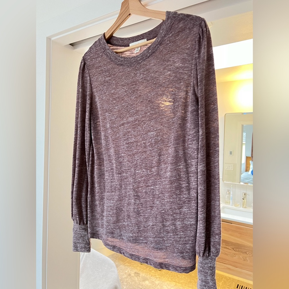 Heatherd Burgundy long sleeve t-shirt